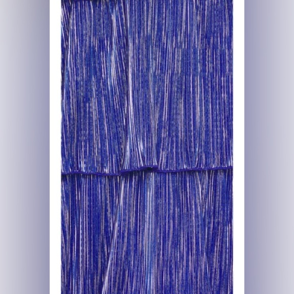 LOVERS + FRIENDS Mya Strapless Tiered Midi Dress Blue Metallic | Wedding Guest - Picture 5 of 11